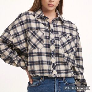 Dear John Cropped Plaid Jacket/Shirt